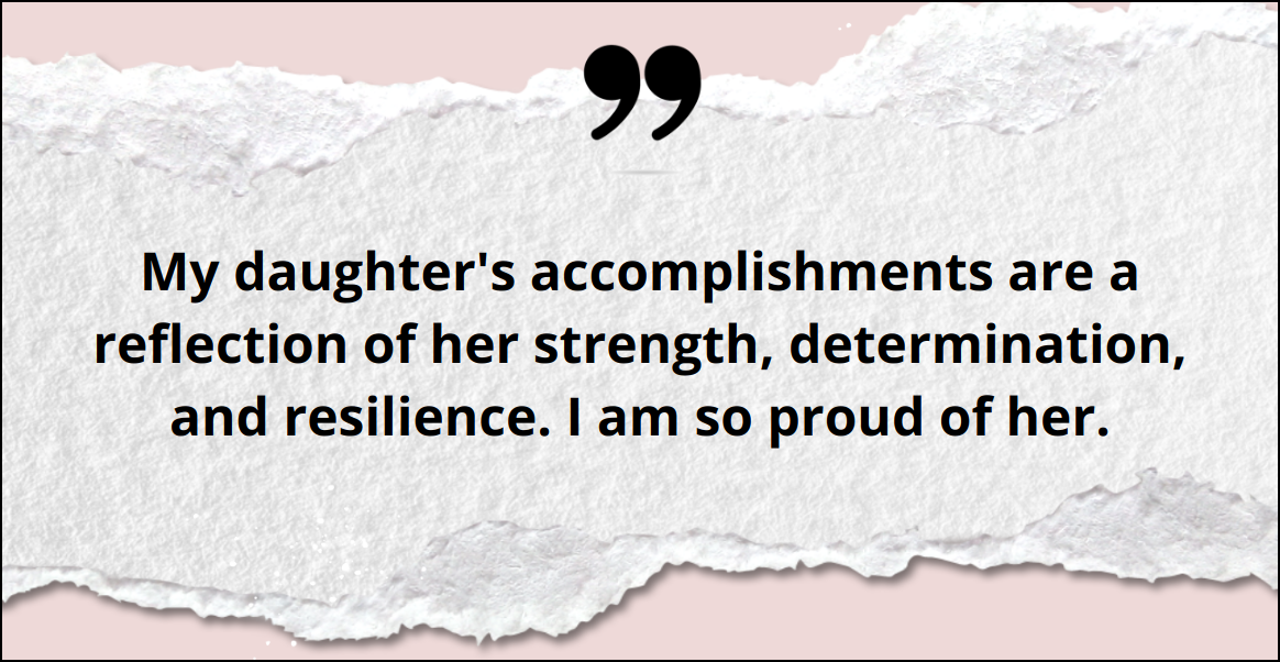 Proud of Daughter's Accomplishments Quotes